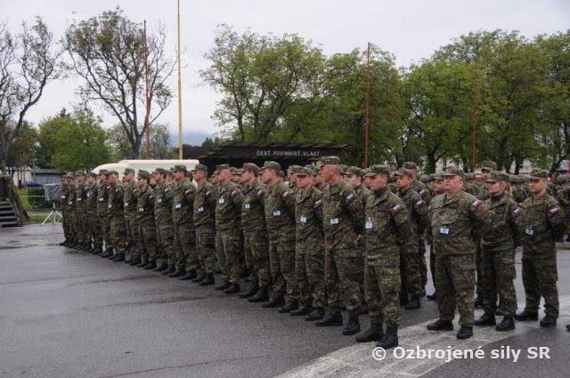 Spoločný nástup jednotiek pred komplexným štábnym nácvikom