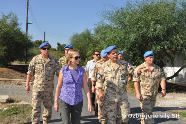 Návšteva hlavnej predstaviteľky mierových síl na Cypre (UNFICYP) a náčelníka štábu Veliteľstva UNFICYP v  Sektore 4