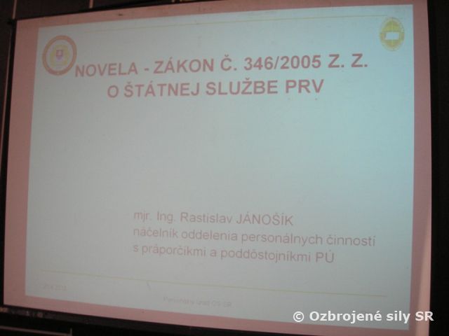 Spoločensko–vedný seminár na Veliteľstve 2.mb