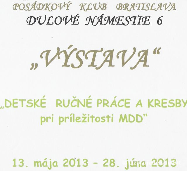 Výstava Detské ručné práce a kresby