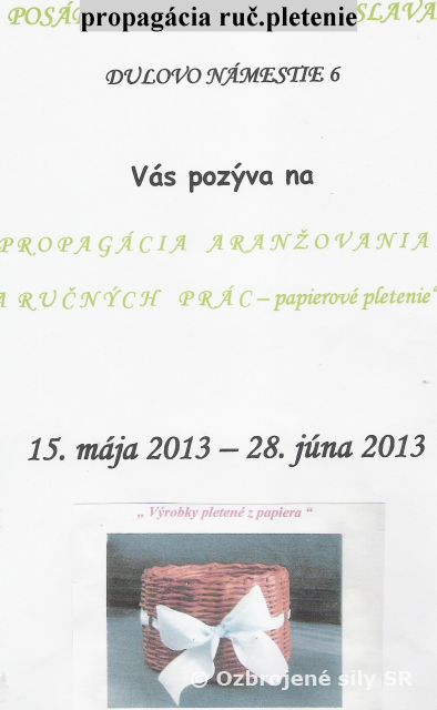 Propagácia aranžovania a ručných prác – papierové pletenie