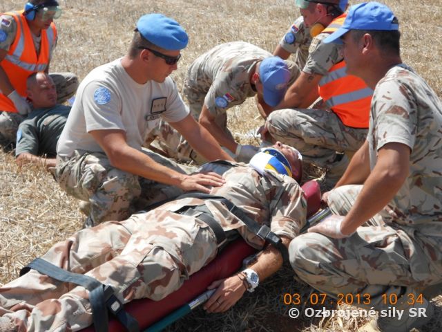 Simulované cvičenie Helicopter down v Sektore 4 UNFICYP