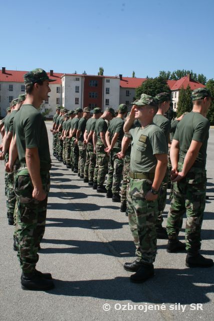 Nástup základného vojenského výcviku v Prápore výcviku Martin