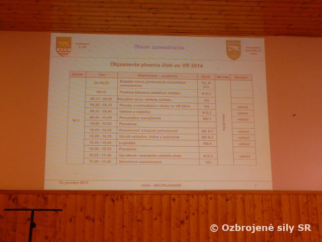 Objasnenie plnenia úloh na výcvikový rok 2014