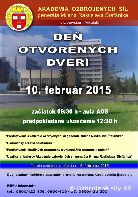 Deň otvorených dverí v objekte AOS generála M. R. Štefánika
