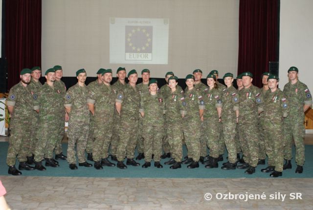 Slávnostné privítanie príslušníkov EUFOR-ALTHEA