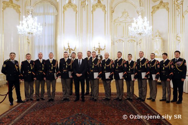 Novoročné prijatie príslušníkov ČS PSR u prezidenta SR