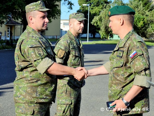 Poďakovanie príslušníkom 3. mechanizovanej roty