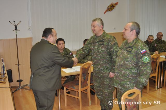 Rozlúčka veliteľa s príslušníkmi ZZ I. Nemšová