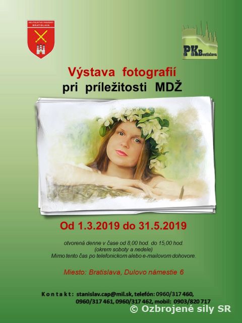 Pozvánka na výstavu "fotografií pri príležitosti MDŽ"