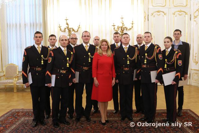 Novoročné prijatie príslušníkov ČS PSR u prezidentky SR