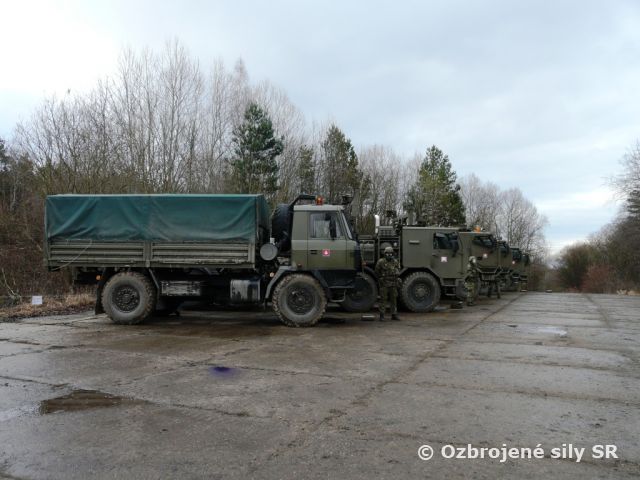 Zimný výcvik a cvičenie dopravnej roty v poli