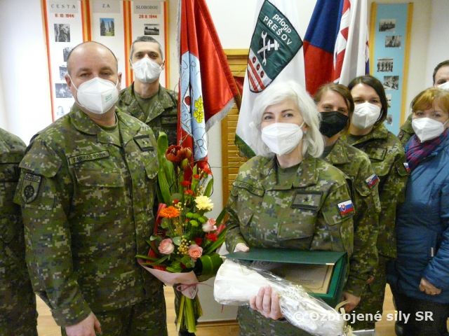 Rozlúčka s náčelníčkou štábu prCSS majorkou  Alenou KOCHANSKOU