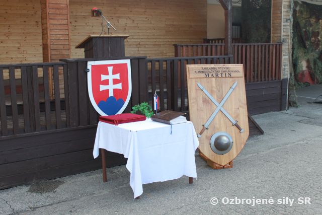 Vojenská prísaha v Základni výcviku a mobilizačného doplňovania Martin