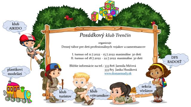 Denný tábor pre deti profesionálnych vojakov a zamestnancov