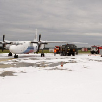 Praktická ukážka zásahu po núdzovom pristátí lietadla 