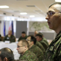 Náčelník generálneho štábu generálporučík Maxim na komplexnom štábnom nácviku