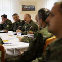 Náčelník generálneho štábu generálporučík Maxim na komplexnom štábnom nácviku