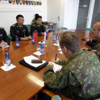 Prvý zástupca náčelníka GŠ privítal nového pridelenca Čínskej ľudovej republiky v SR