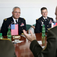 Rokovanie generálmajora Macka s brigádnym generálom Hurtadom