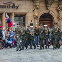 Nástup vojenskej hudby Bratislava na olomoucké námestie
