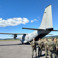 Letecká preprava prvej časti kontingentu eFP z letiska Sliač na letisko Riga (LVA) lietadlom C-27J SPARTAN