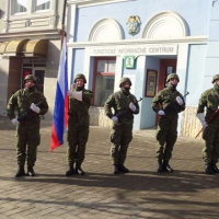 Pietny akt kladenia vencov pri príležitosti 75. výročia oslobodenia mesta Rožňava.