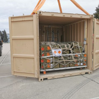 Jedna paleta s muníciou naložená