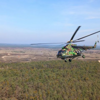 Bojové streľby vrtuľníkovej techniky na Záhorí