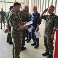 Vojenská rada veliteľa Vzdušný síl na letisku v Kuchyni