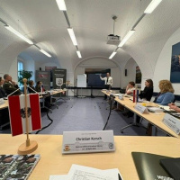 Plukovník Kesic (SLO) predstavuje svoj zámer ako budúci predseda CECD-LP za rok 2026