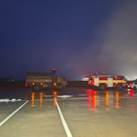 Nácvik zimnej záchrany na letisku v Kuchyni