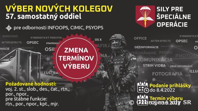 POZOR - NOVÝ TERMÍN! HĽADÁME NOVÝCH KOLEGOV