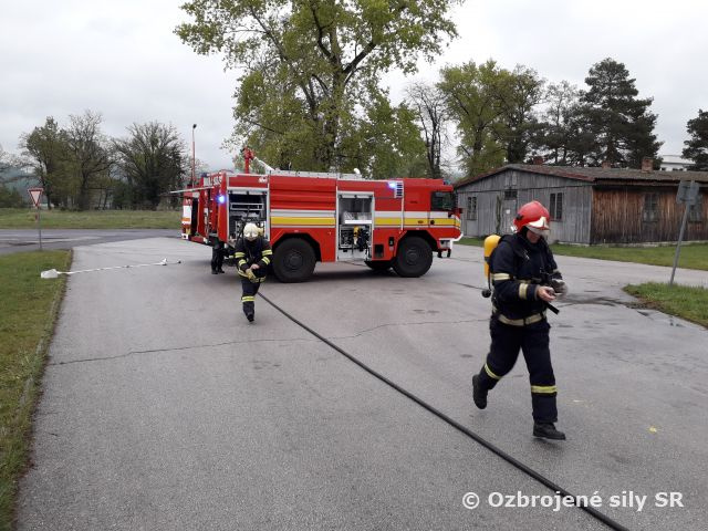 Výcvik Vojenskej hasičskej jednotky dk Kuchyňa