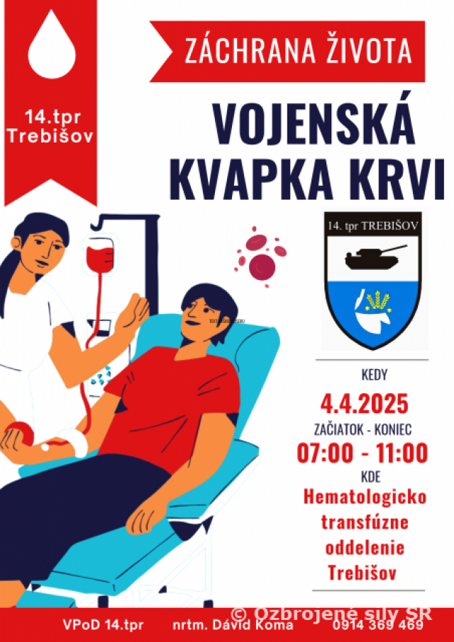 Pokračovanie v tradícii vojenskej kvapky krvi