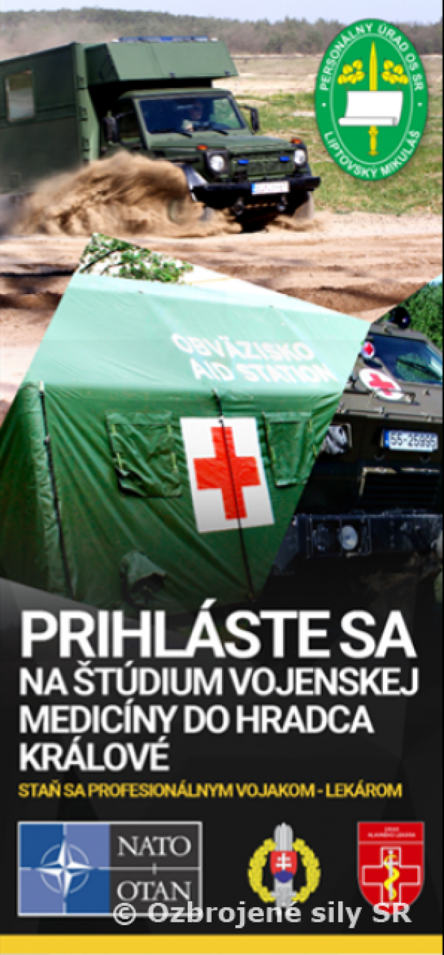 Slovenskí vojenskí lekári môžu po viac ako 20-tich rokoch vyštudovať v Hradci Králové