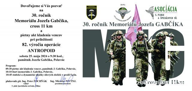 Memoriál Jozefa GABČÍKA, 30. ročník – propozície