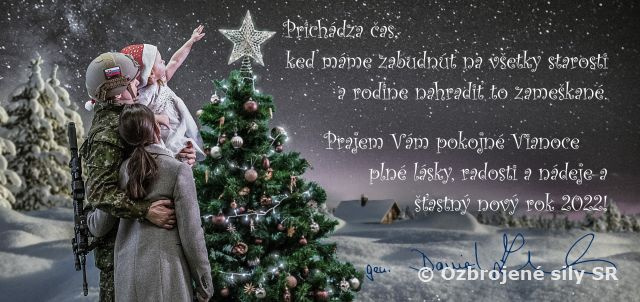 Vianočné želanie náčelníka Generálneho štábu OS SR