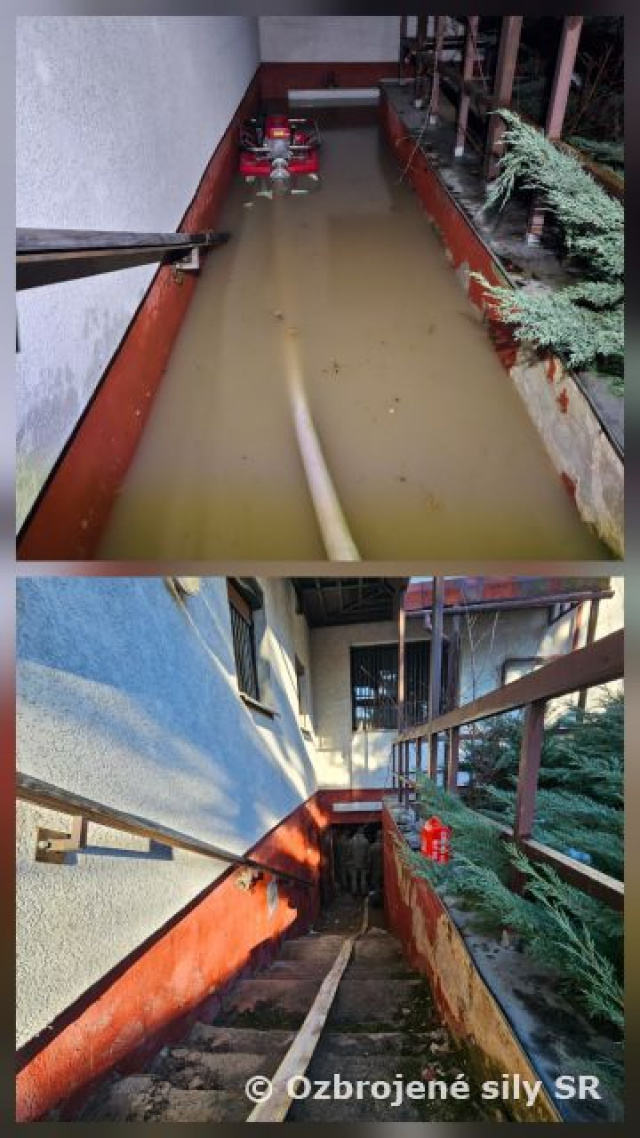 Centrum potrubnej dopravy a poľného skladu pohonných hmôt zasahovalo pri povodniach v letisku Sliač