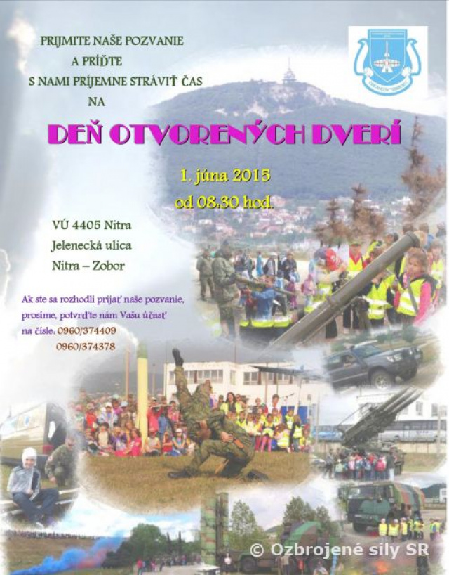 AVÍZO - Deň otvorených dverí VÚ 4405 Nitra