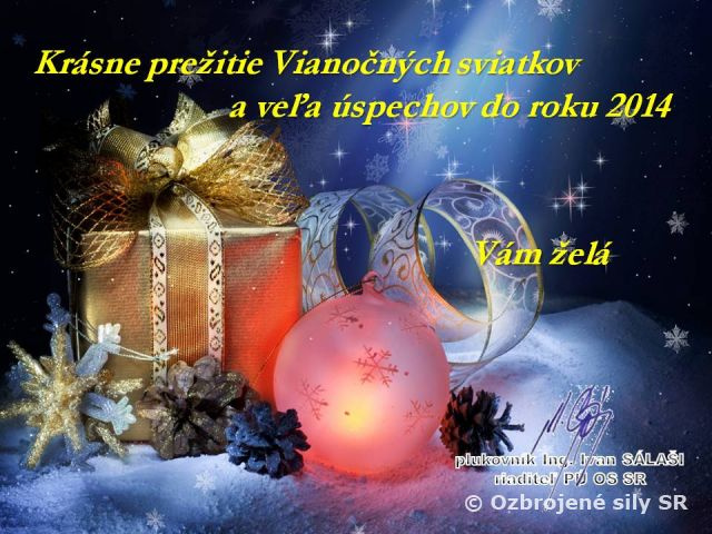 Vianočný a novoročný pozdrav riaditeľa PU OS SR 