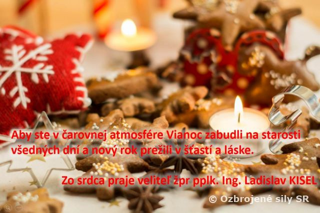 Vianočný a Novoročný pozdrav veliteľa žpr