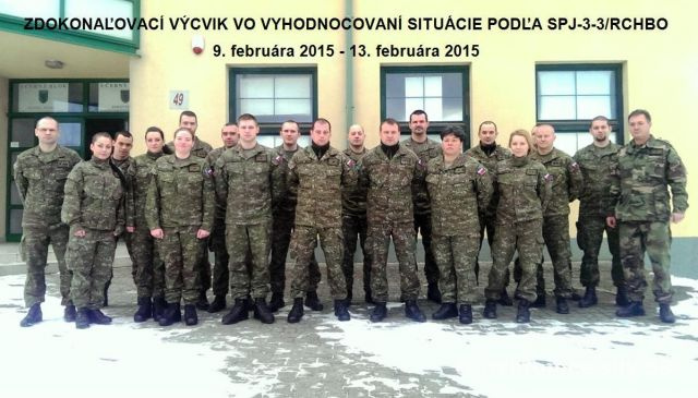 Zdokonaľovací výcvik vo vyhodnocovaní RCHB situácie a nevojenských ohrození