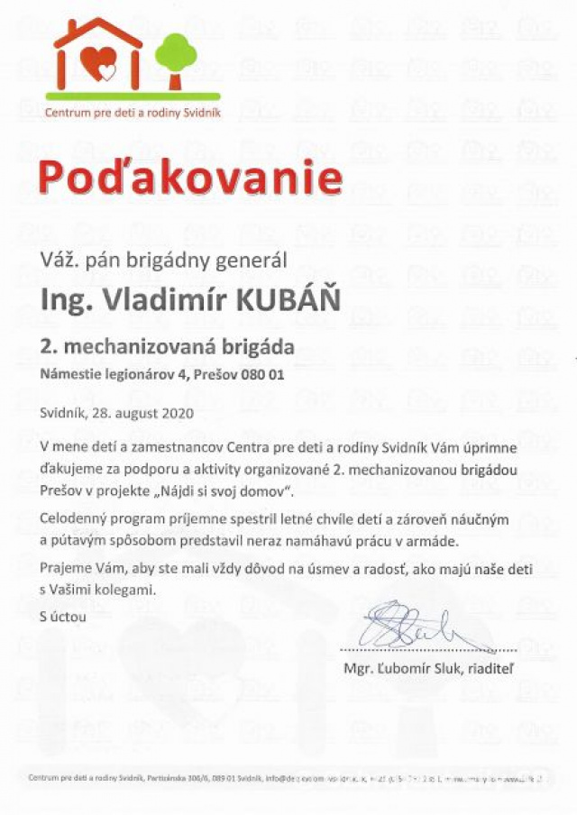 Poďakovanie, ktoré vždy poteší