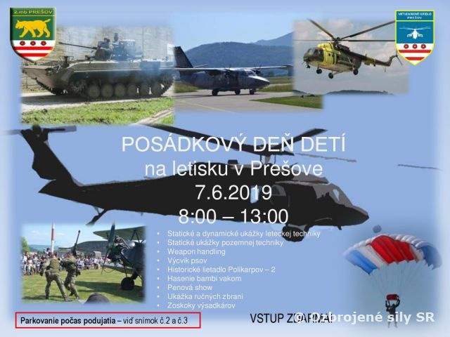 Posádkový deň detí v Prešove - AVÍZO