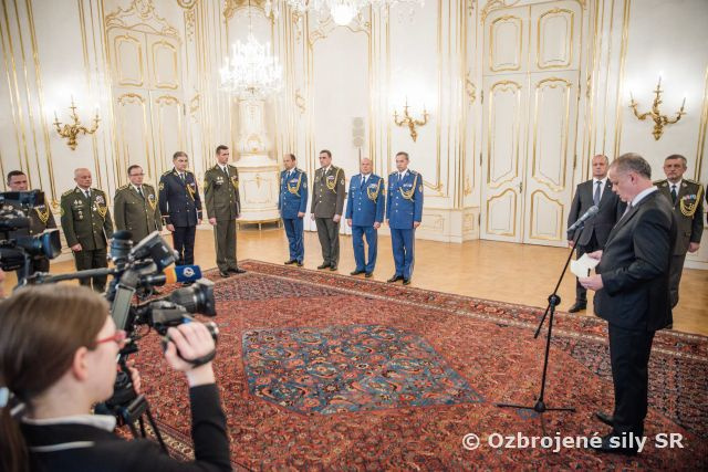 Vymenovanie náčelníka Generálneho štábu OS SR a povýšenie generálov
