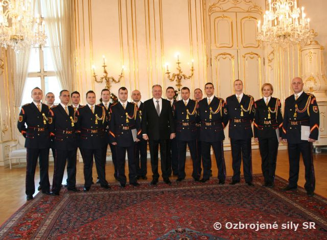 Novoročné prijatie príslušníkov ČS PSR u prezidenta SR