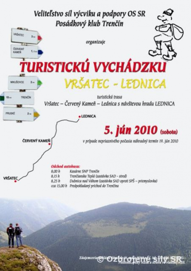 Turistická vychádzka Vršatec - Červený Kameň - Lednica