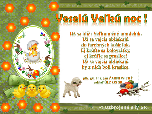 Blahoželanie veliteľa Úradu logistického zabezpečenia OS SR