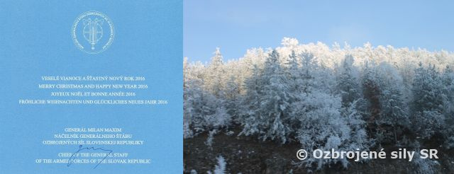 Vianočné želanie náčelníka Generálneho štábu OS SR